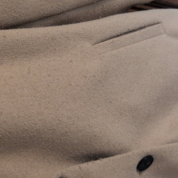 ZARA  Tan/ Camel Long Coat Professional Classic Size Large - Picture 8 of 9